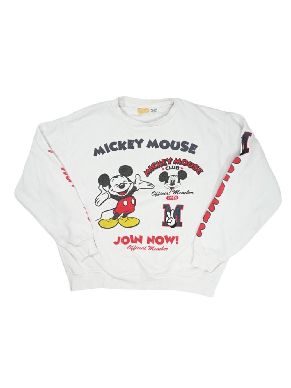 Disney x Cotton On Mickey Mouse Club Sweatshirt in White
